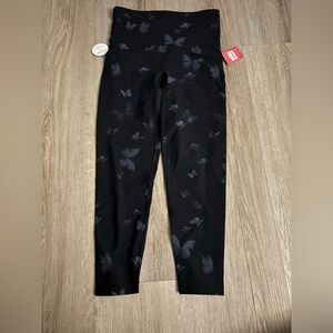 Spanx Black Butterfly Print Leggings